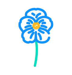 Violet Flower Spring Color Icon