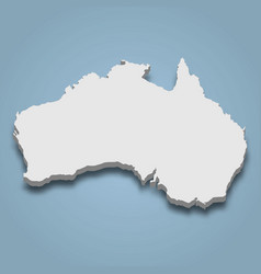 3d Isometric Map Australia Is An Island