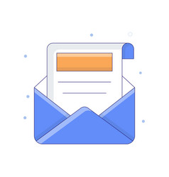 Business Letter Fill Outline Icon Style