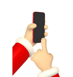 Cartoon Character Hand With Smart Phone Scrolling