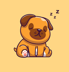 Cute Dog Sleeping Cartoon