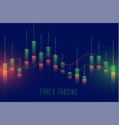 Forex Trading Stock Market Candle Graph Background