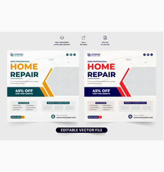 Home Renovation Web Banner Template Design