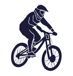 Mountain Bike Rider Silhouette High Quality