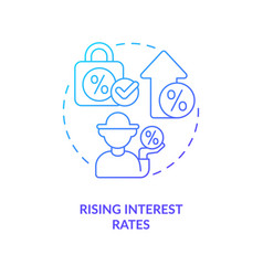 Rising Interest Rates For Farmers Blue Gradient