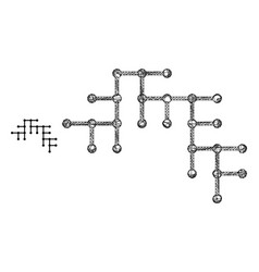 Net Mesh Binary Circuit Icon