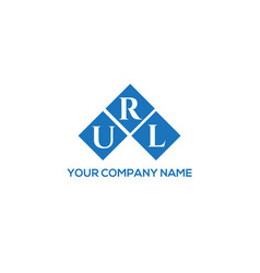 Url Letter Logo Design On White Background