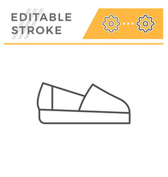 Espadrille Editable Stroke Line Outline Icon