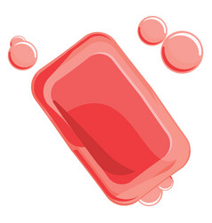 Red Soap On A White Background