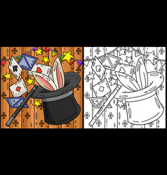 Circus Magician Top Hat Coloring Page