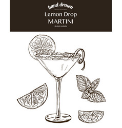 Lemon Drop Martini Sketch