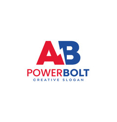 Letter Ab Electric Power Bolt Logo