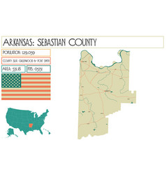 Map Of Sebastian County In Arkansas Usa