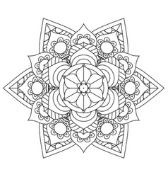 Outline Mandala Design For Colouring Book