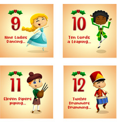 12 Days Of Christmas Flat Design Collection