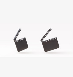 3d Two Realistic Cinema Clapper Board