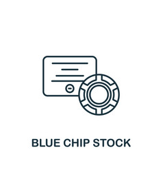 Blue Chip Stock Icon Line Simple Line Stock