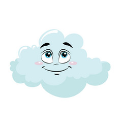 Cartoon cloud with a face Royalty Free Vector Image