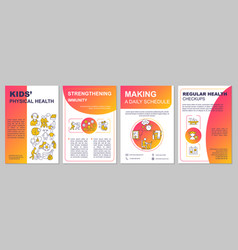 Kids Physical Health Red Gradient Brochure