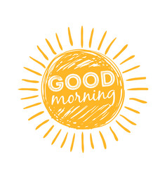 Good Morning Sun Sunshine Symbol With Happy