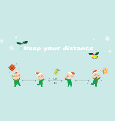 Keep Your Distance Christmas Characters