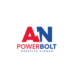 Letter An Electric Power Bolt Logo