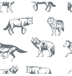 Pattern With Wolf