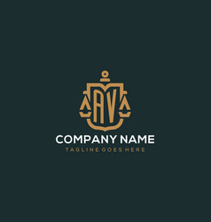 Initial Av Logo For Law Firm With Luxury Modern