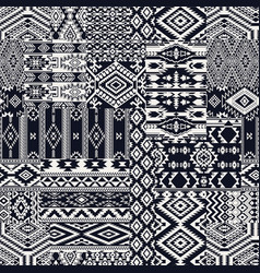 Black And White Native American Traditional Fabric