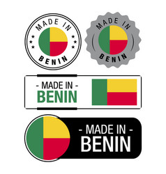 Set Of Made In Benin Labels Logo