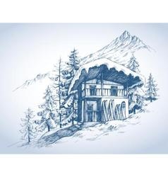 Ski Hut In Mountains Resort