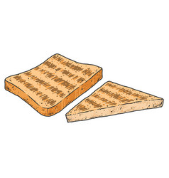 Toast Bread Element Colorful Detailed