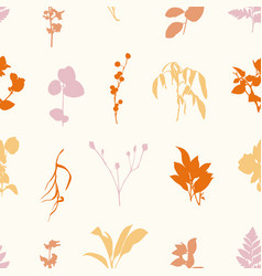 Botanical Floral Plant Seamless Pattern Background