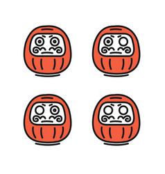 Daruma Japanese Traditional Doll Bodhidharma Signs