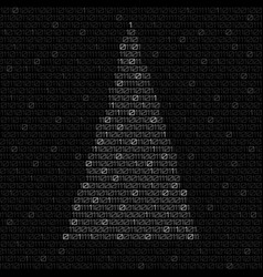 Digital Christmas Tree With Binary Code Christmas