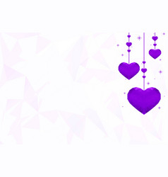 Hanging Purple Hearts Prism Pattern Background