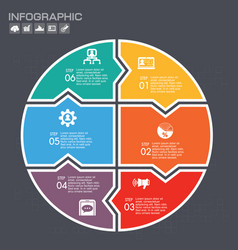 Circle Puzzle Pieces Template For Infographic