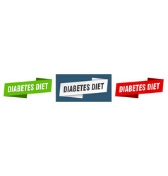 Diabetes Diet Banner Diet Ribbon Label