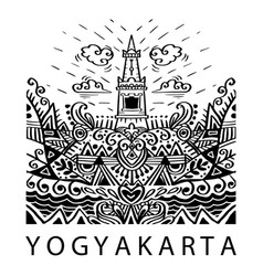 Doodle Of Yogyakarta City Of Indonesia