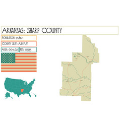 Map Of Sharp County In Arkansas Usa