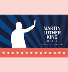 Martin luther king silhouette celebration day Vector Image