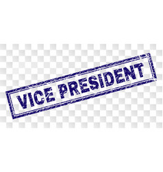 Grunge Vice President Rectangle Stamp