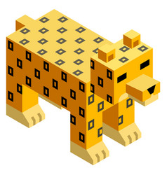 Polygon Pixel Leopard Low Poly Animal Icon