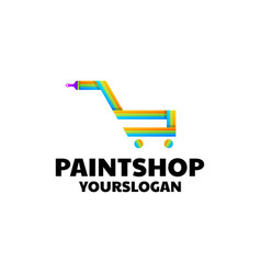 Colorful Paint Shop Logo Design