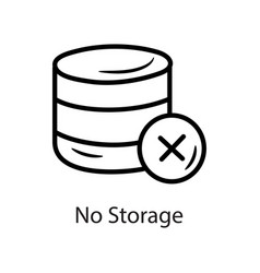 No Storage Outline Icon Design Data