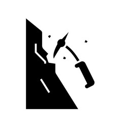 Rock Climbing Black Icon Concept