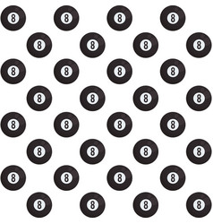 Billiard Eight Balls Pattern Background