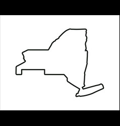 Us State Map New York Outline Symbol