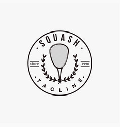 Vintage Squash Logo Icon On White Background