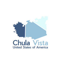 Chula Vista City Map Geometric Simple Logo